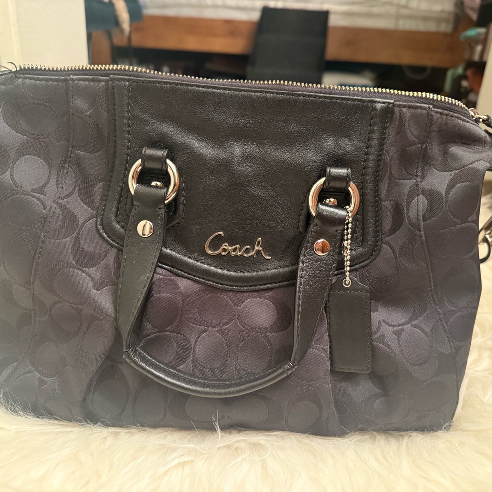 Coach Black and Gray Women's Satchel